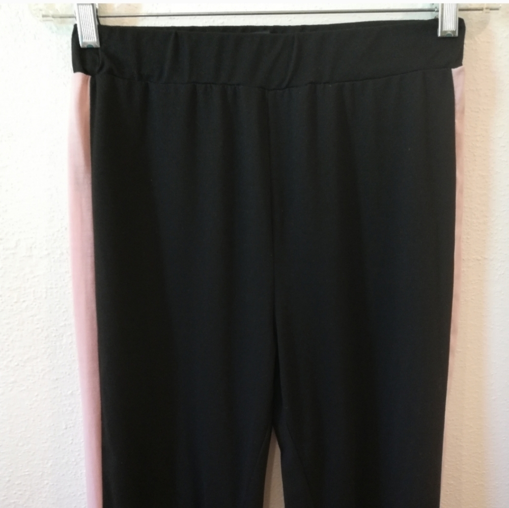SOLD SHEIN Pink Black Run The World Colorblock Yoga Pants Size M - Picture 5 of 9